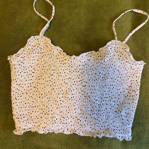 Polka Dot Cropped Tank Size S